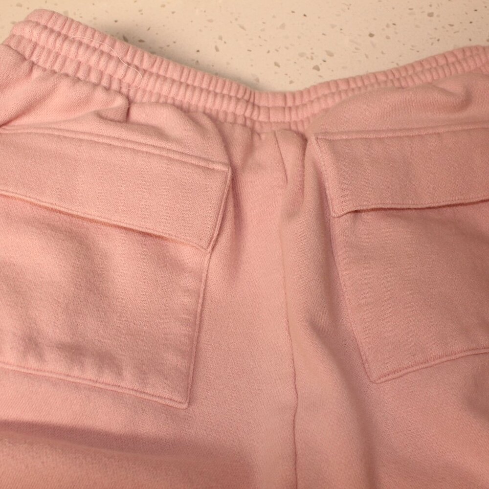 PINK FLEECE WIDE-LEG CARGO SWEATPANTS - Picture 5 of 13